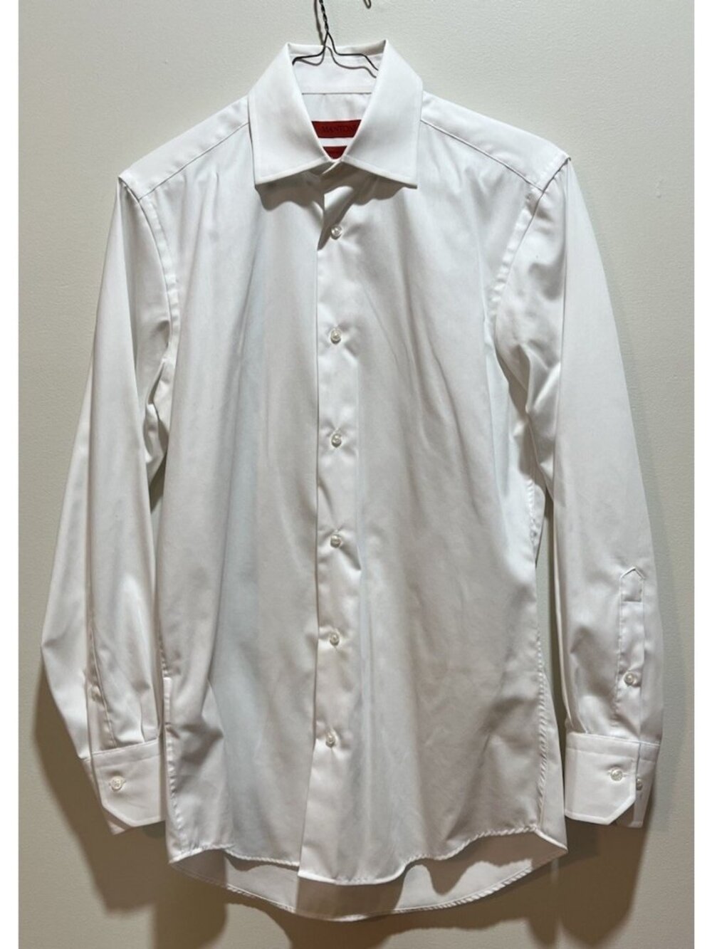 Mantoni Men’s White Long Sleeve Button DownDress Shirt Size 14 1/2   over 32/33